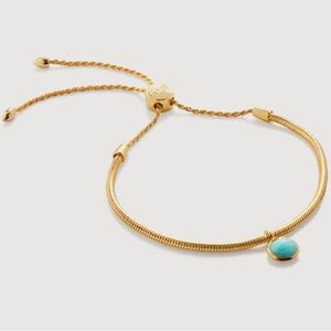 MONICA VINADER Gold Bracelet with Turquoise Stone